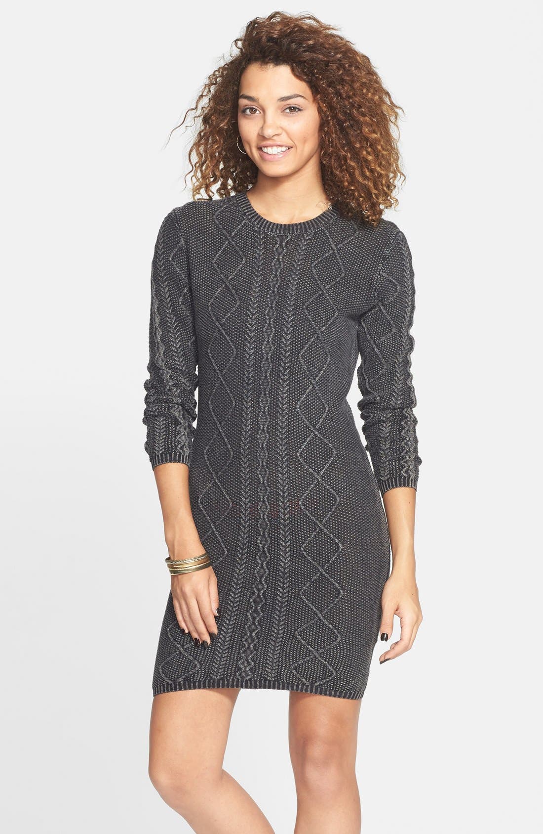 skin texture sweater dress