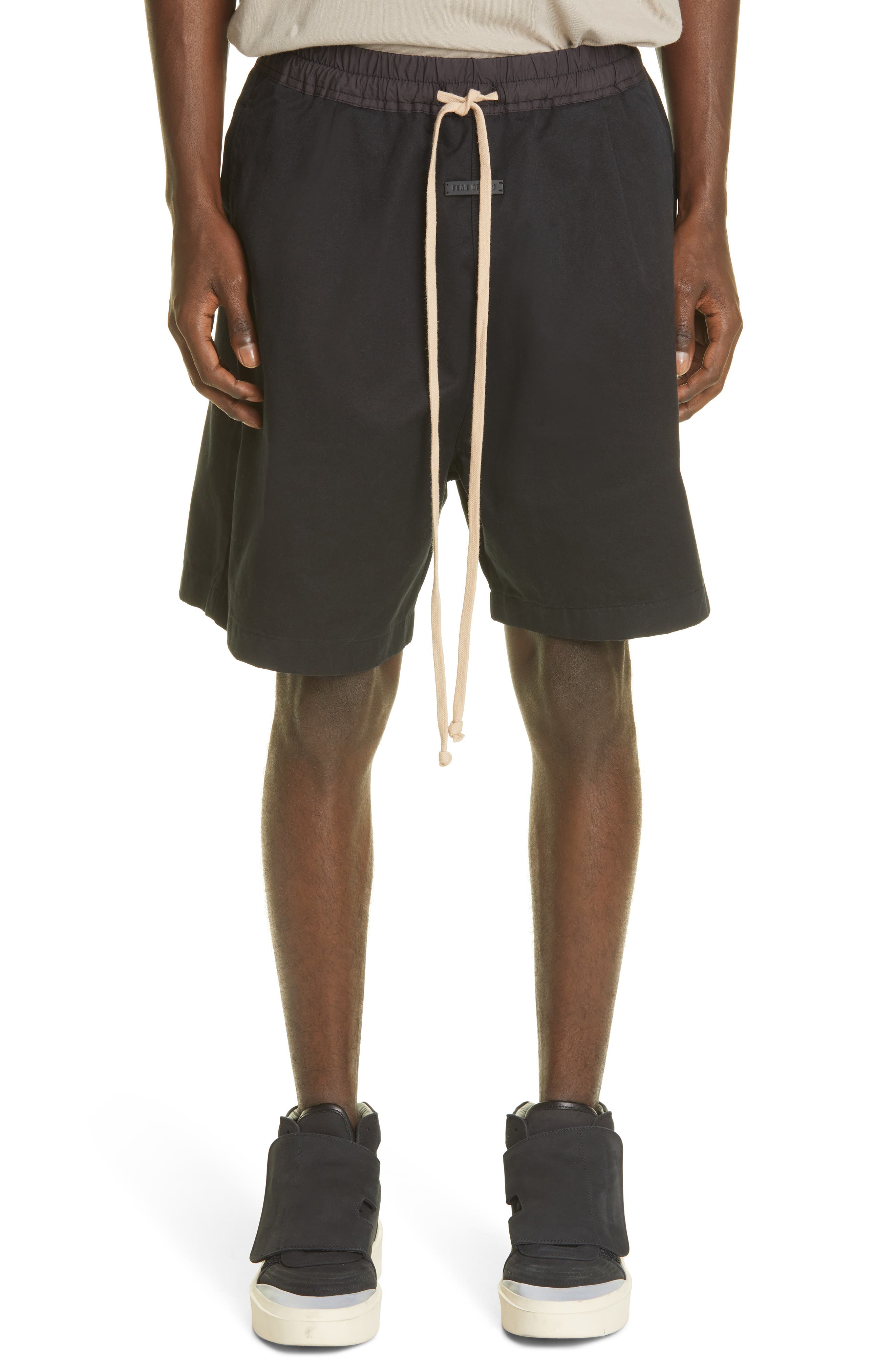 Fear of God Trouser Shorts in Black at Nordstrom, Size X-Large