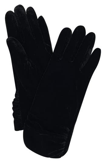 Marcus Adler Velvet Gloves In Black