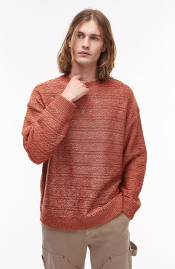 Topman Textured Cotton Blend Sweater | Nordstrom