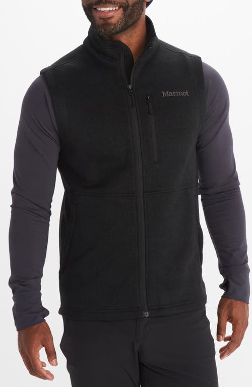 Shop Marmot Drop Line Fleece Vest In Black