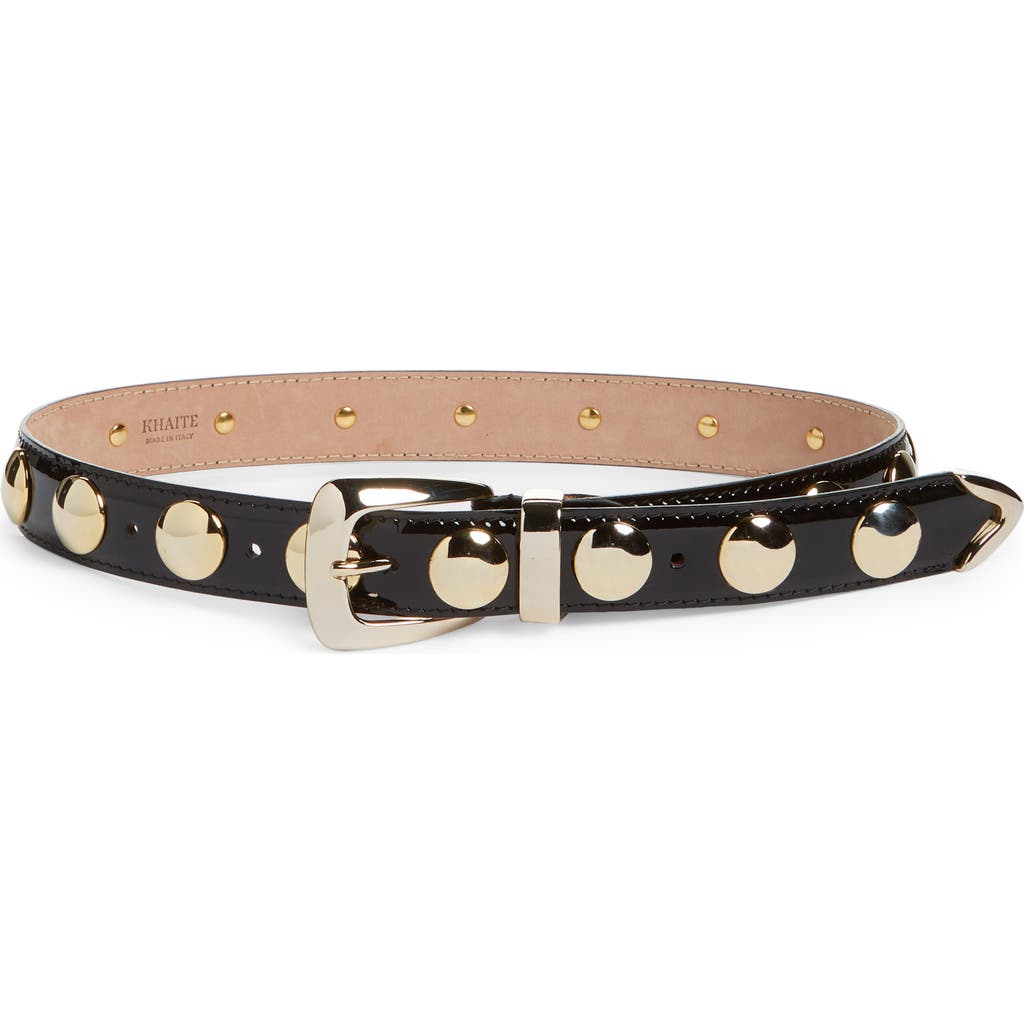 Khaite Benny Leather Belt In Black 200