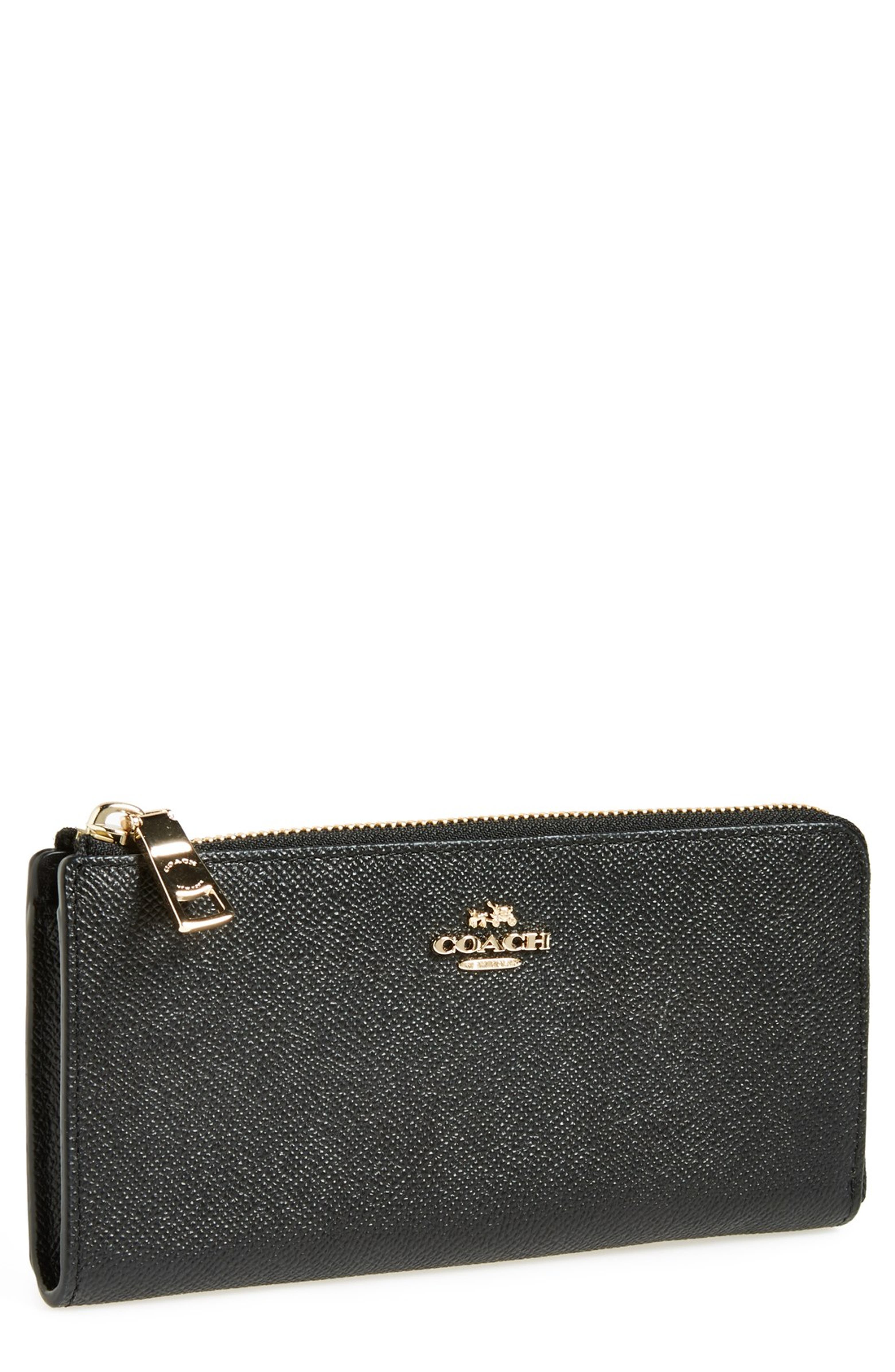 COACH 'Slim Zip' Leather Wallet | Nordstrom