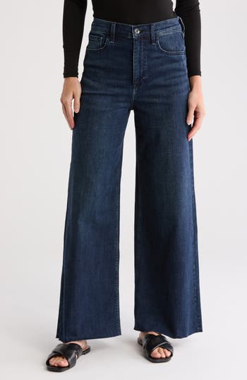 Rag & Bone Sofie High Waist Wide Leg Jeans In Darkwash