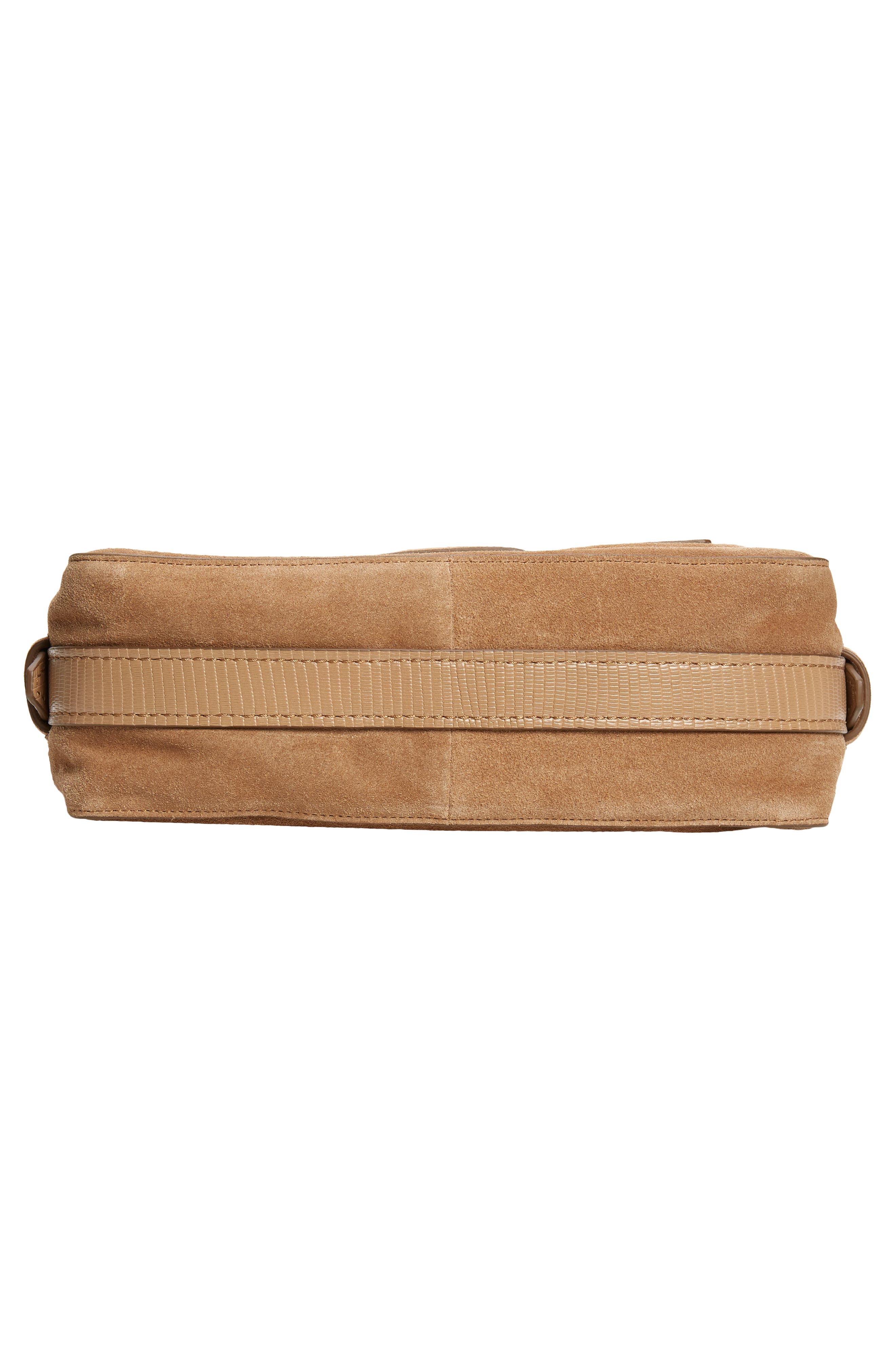 Rag & Bone Field 2.0 Lizard Embossed Suede & Leather Messenger Bag in Camel Lizard Suede