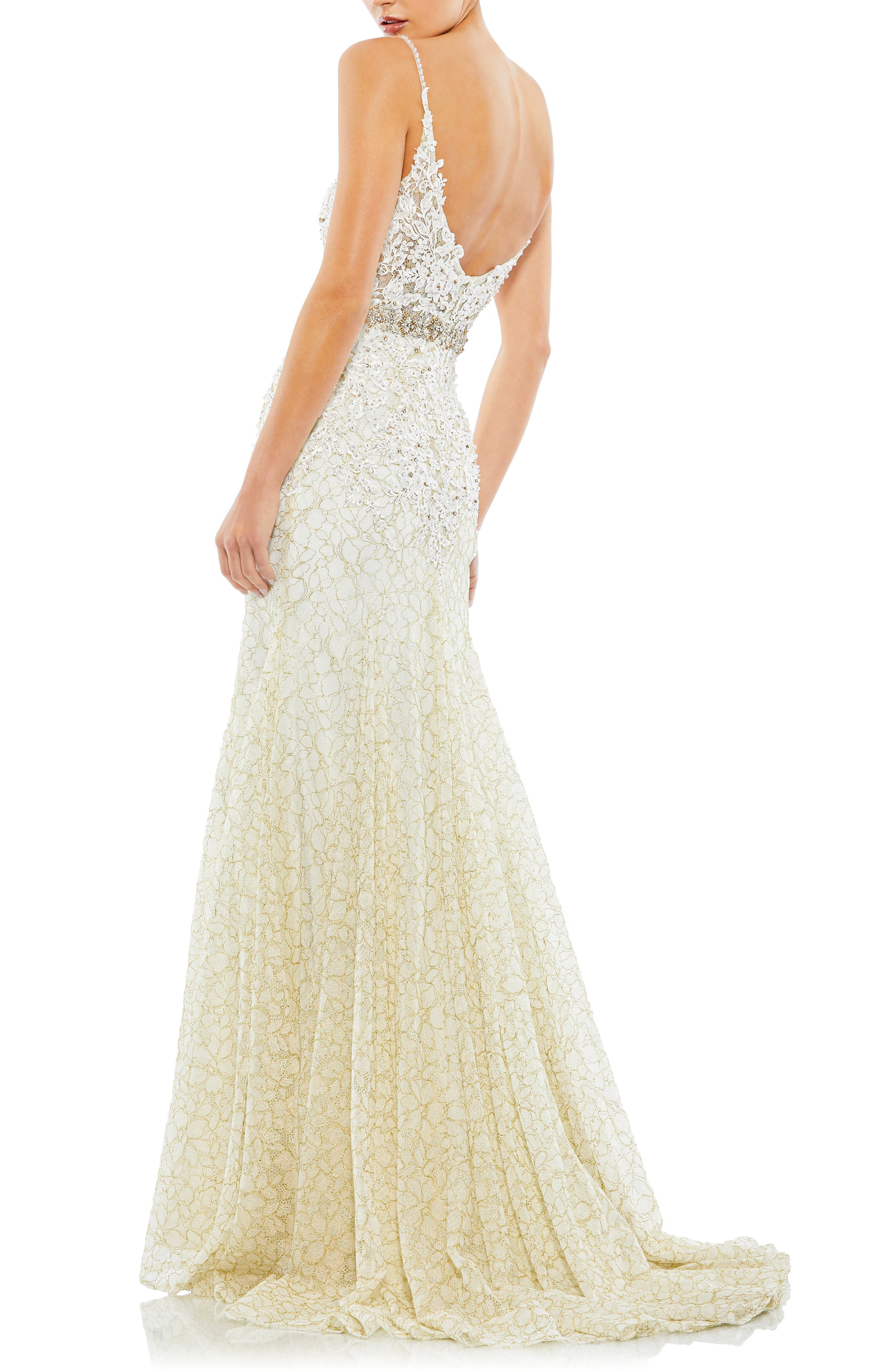 Mac Duggal Floral Appliqué and Lace Trumpet Gown Nordstrom