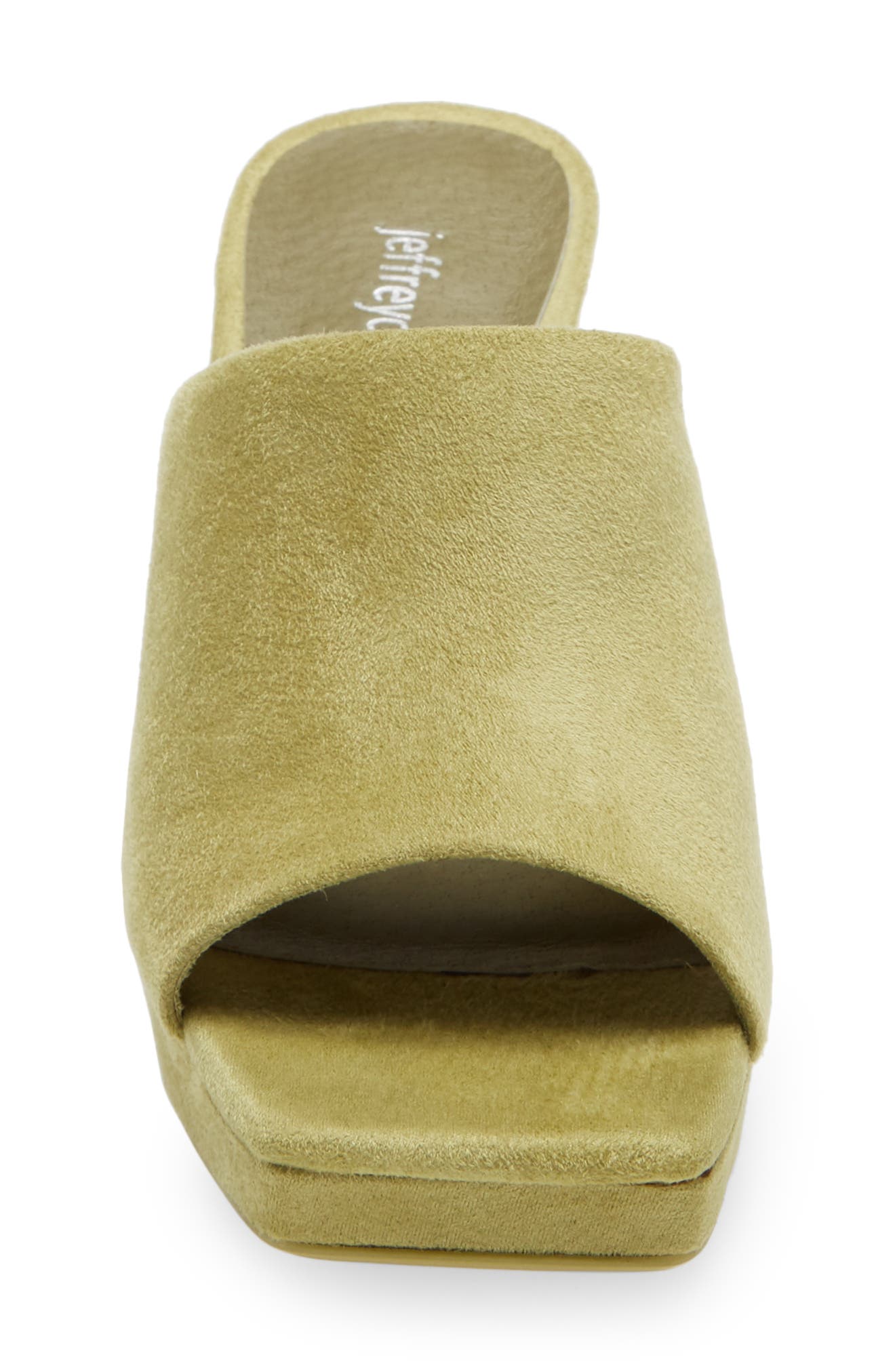 JEFFREY CAMPBELL Caviar Platform Slide Sandal, Main, color, GREEN SUEDE