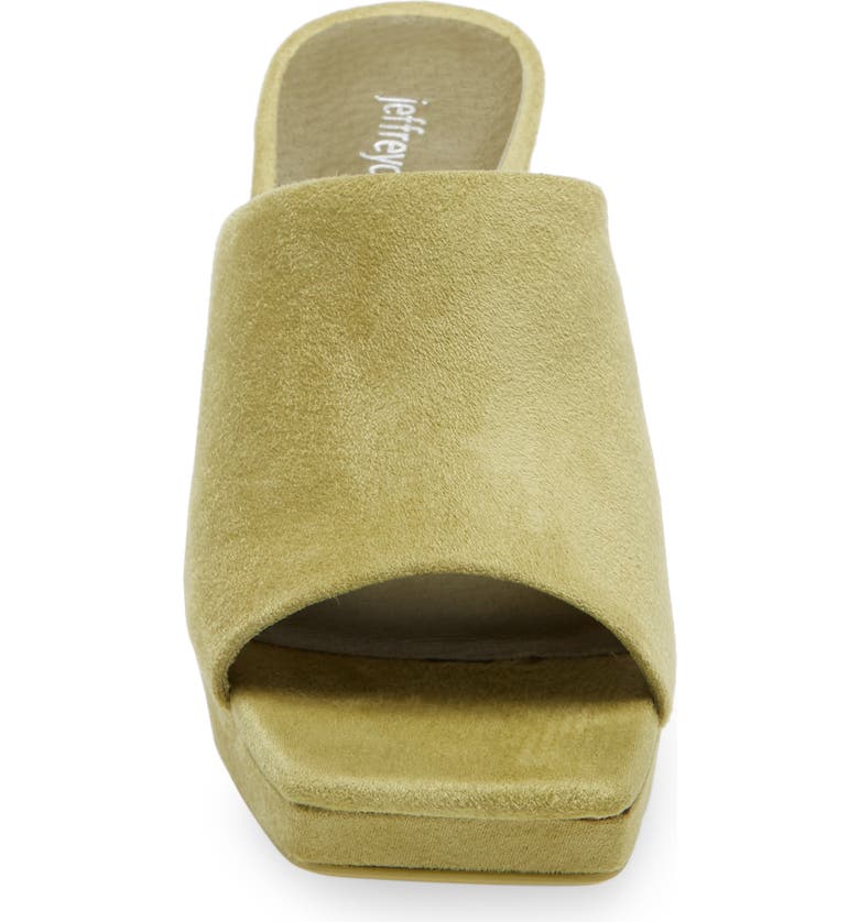 JEFFREY CAMPBELL Caviar Platform Slide Sandal, Main, color, GREEN SUEDE
