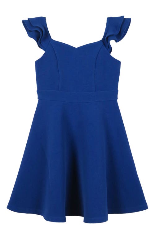 Zunie Kids' Ruffle Skater Party Dress Royal at Nordstrom,