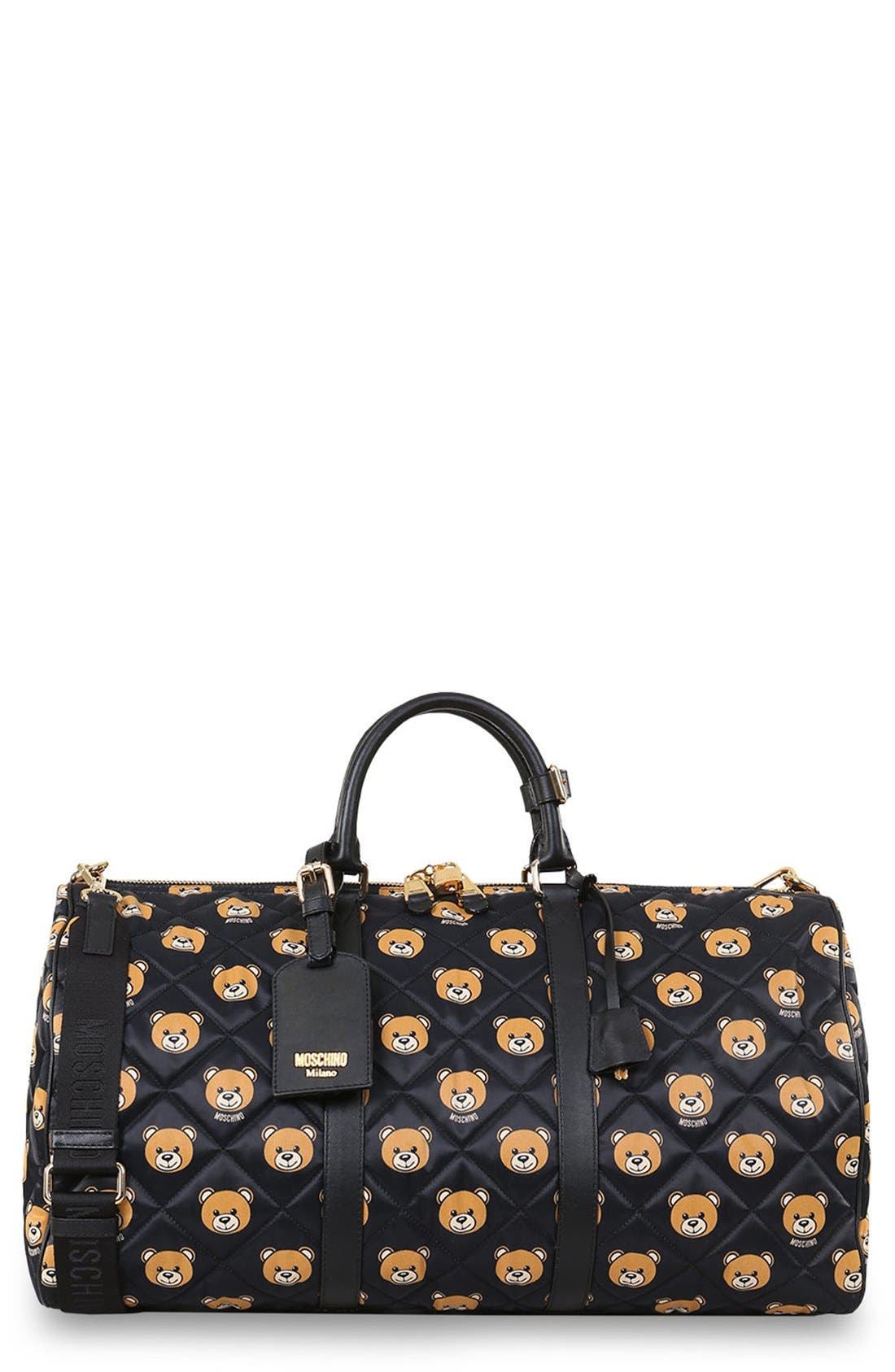 Moschino Bear Print Quilted Weekend Bag Nordstrom