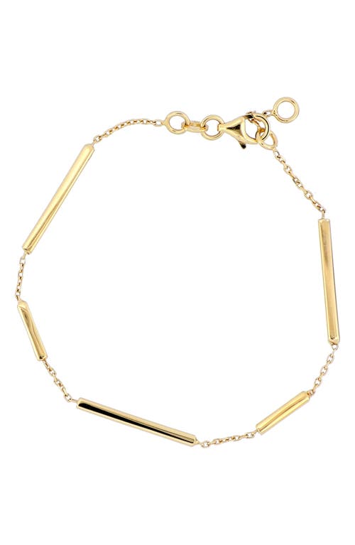 Bony Levy 14K Gold Bar Station Bracelet in Yellow Gold at Nordstrom, Size 7 In
