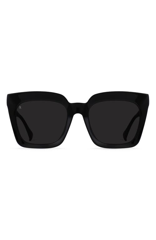 Vine Polarized Square Sunglasses in Recycled Black/Smoke Polar