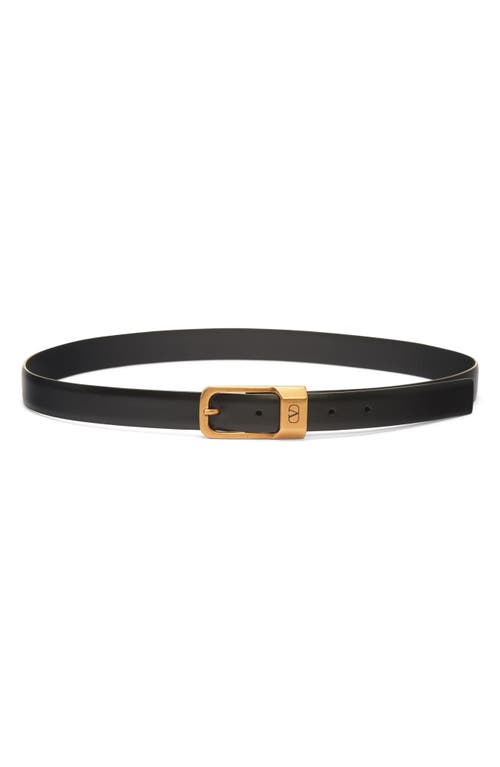 Shop Valentino Garavani Vlogo Leather Belt In Nero