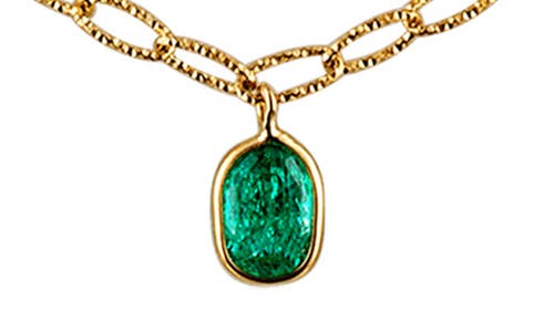 Shop Mindi Mond Burma Sapphire & Colombian Emerald Station Necklace In 18k Yellow Gold