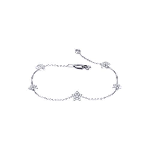 Luvmyjewelry Starkissed Diamond Bracelet In Sterling Silver In Silver
