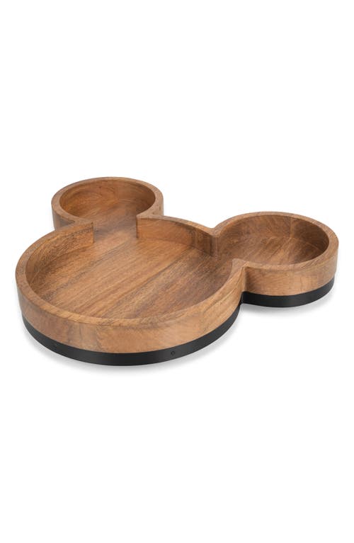 Picnic Time X Disney Mickey Mouse Wood Serving Tray In Brown