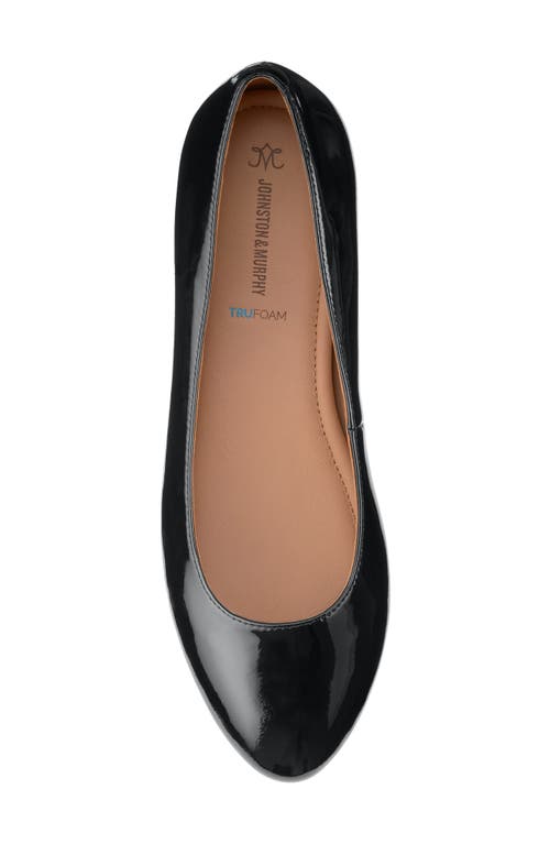 Johnston & Murphy Delanie Ballet Flat In Black Patent Leather