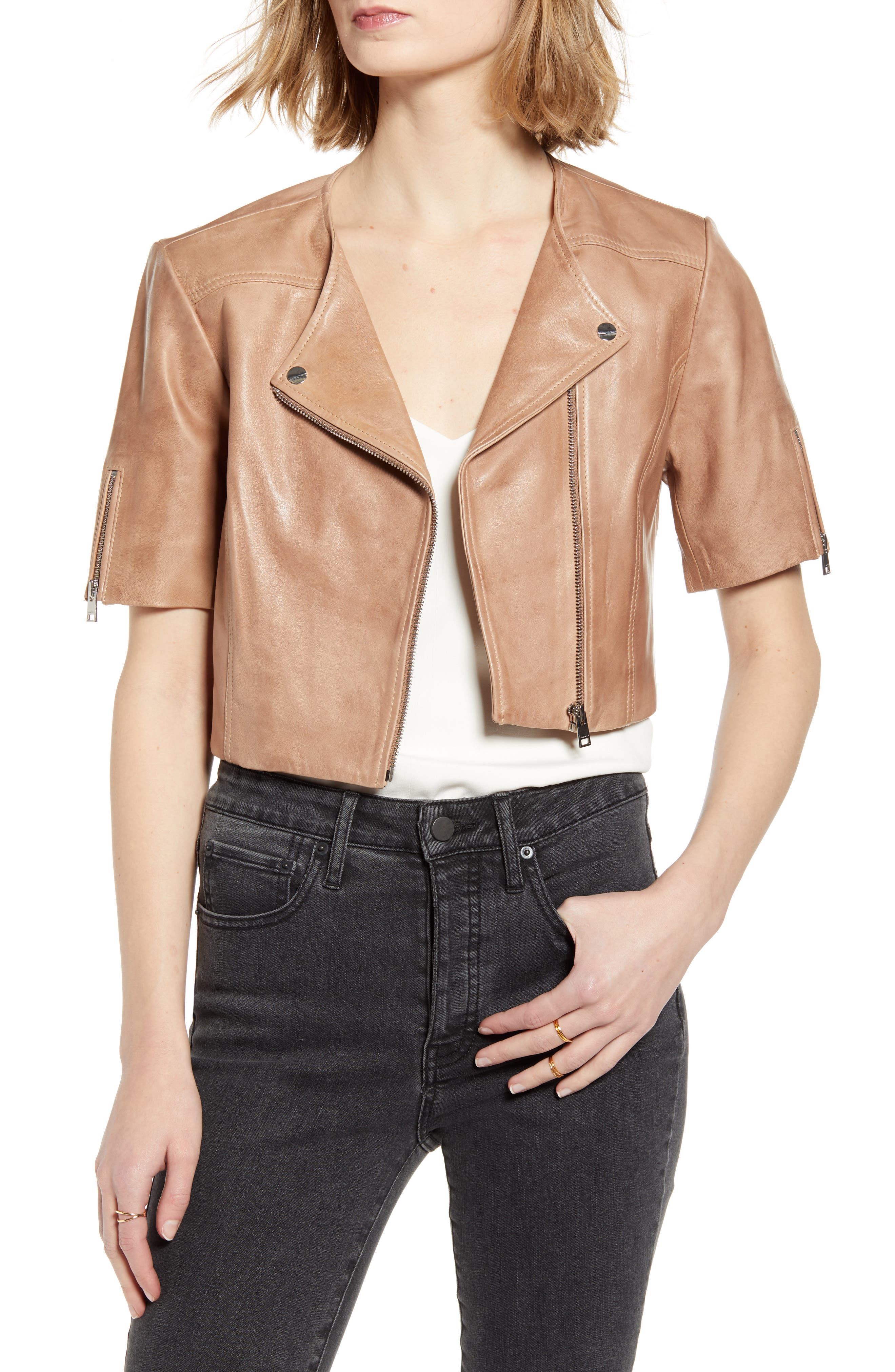 short sleeve moto jacket