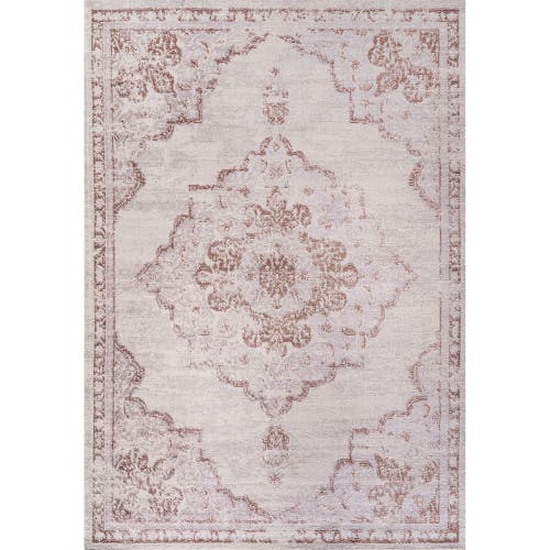 Jonathan Y Alhambra Ornate Medallion Modern Area Rug In Cream/red