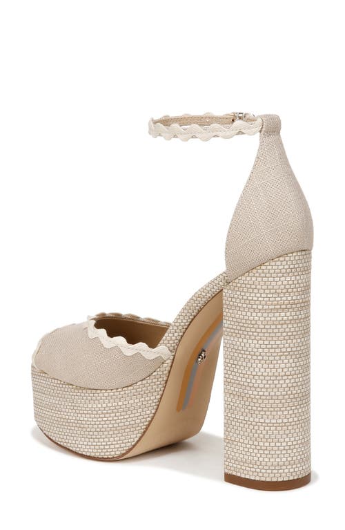 Sam Edelman Kori 2 Womens Adjustable Peep Toe Block Heel In Natural