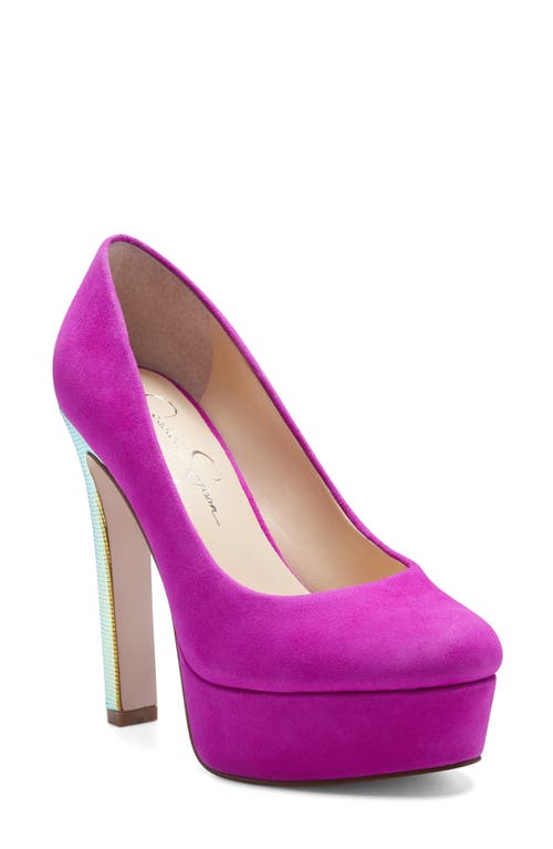 Jessica Simpson Nellah Platform Pump in Party Pink Suede at Nordstrom, Size 11