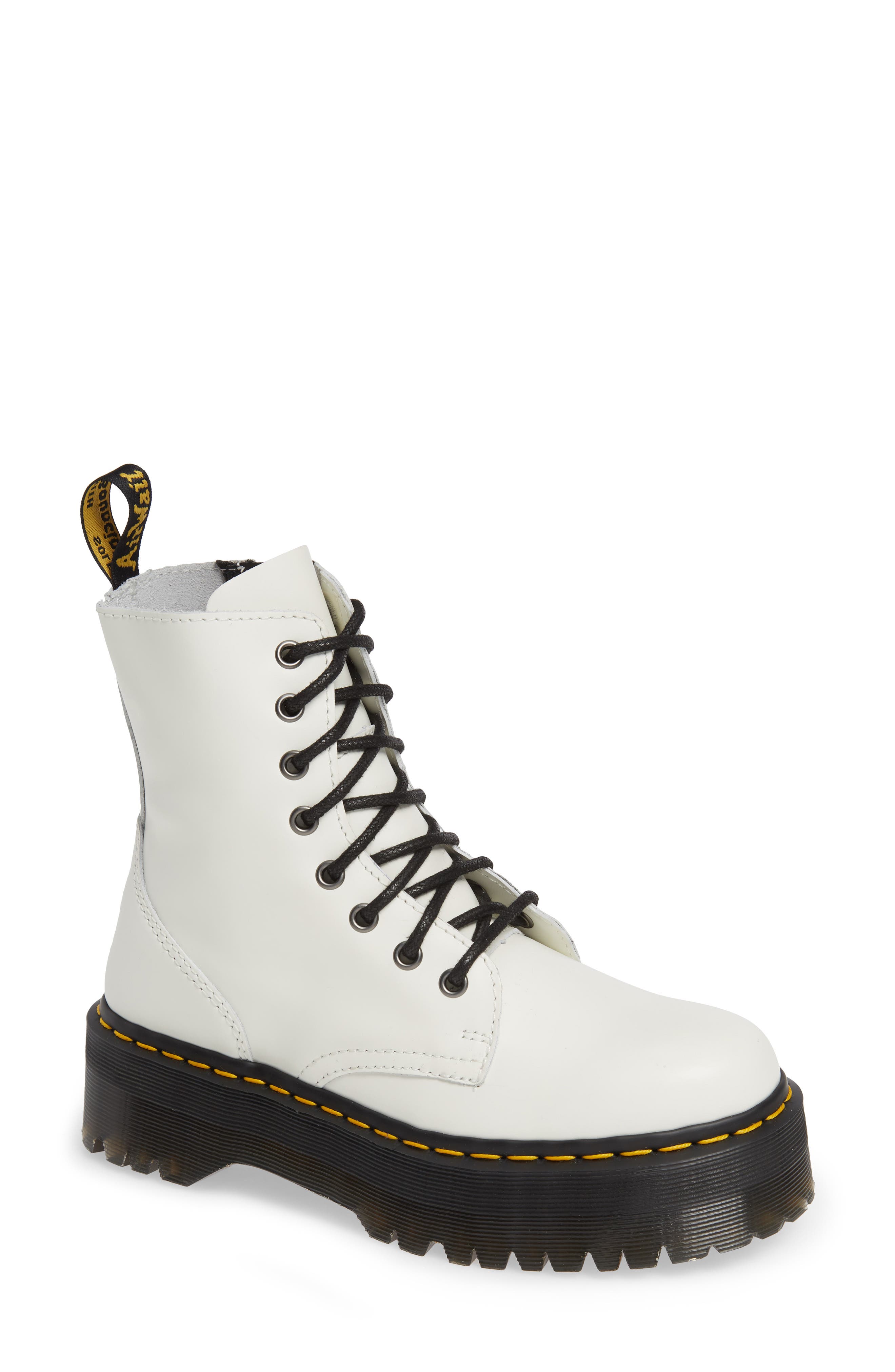 Dr. Martens 'Jadon' Boot in White Smooth Leather at Nordstrom