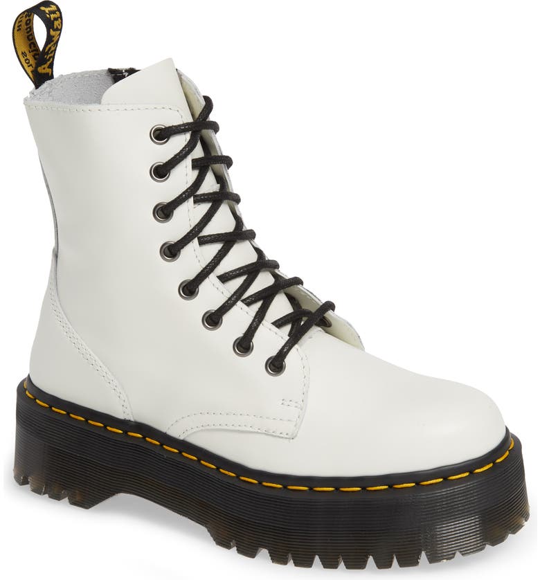 DR. MARTENS 'Jadon' Boot, Main, color, WHITE SMOOTH LEATHER