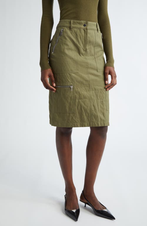 Shop Michael Kors Collection Cargo Pencil Skirt In Juniper