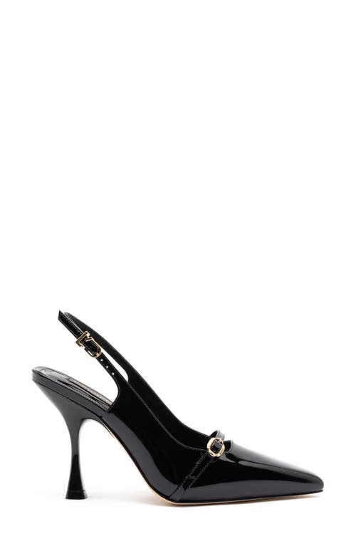 Shop Larroude Larroudé Ins Hi Slingback Pointed Toe Pump In Black