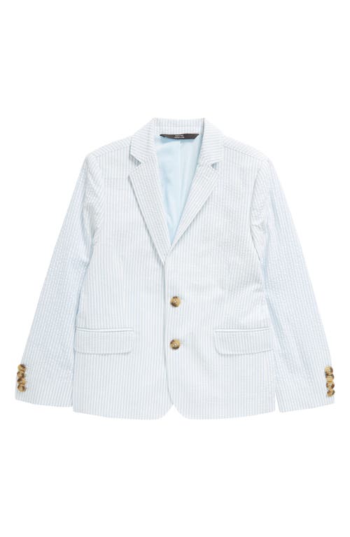 Nordstrom Kids' Seersucker Sport Coat Blue Frozen Pin Stripe at Nordstrom,