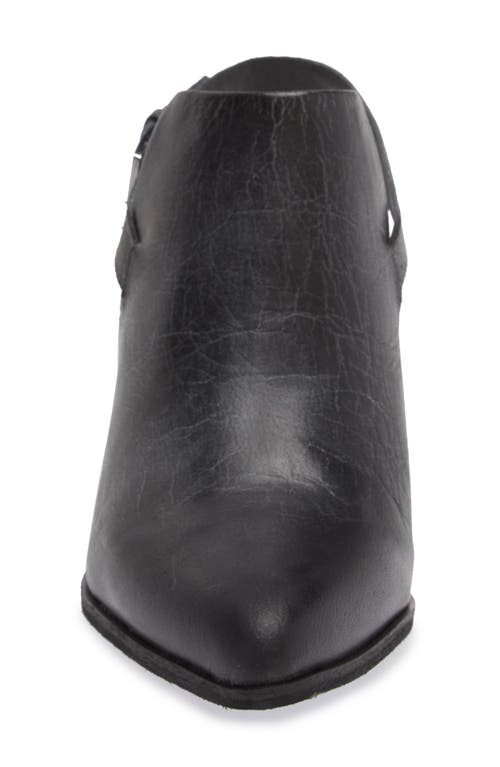 Chocolat Blu Eldorado Slingback Pointed Toe Mule In Black Leather