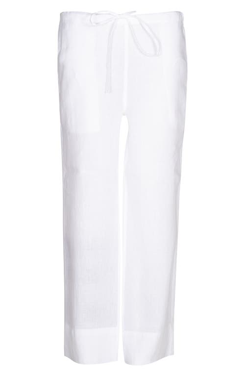 Linen Lounge Pants in White
