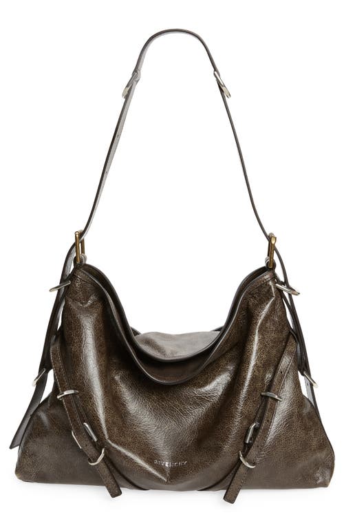 Givenchy Medium Voyou Calfskin Leather Hobo Bag in Walnut Brown at Nordstrom