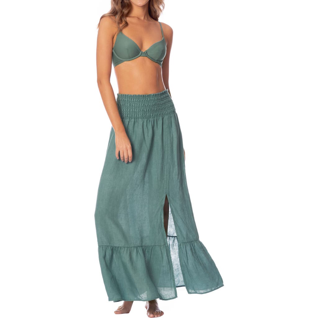 Maaji Aubrey Eucalyptus Green Cover-up Skirt In Green