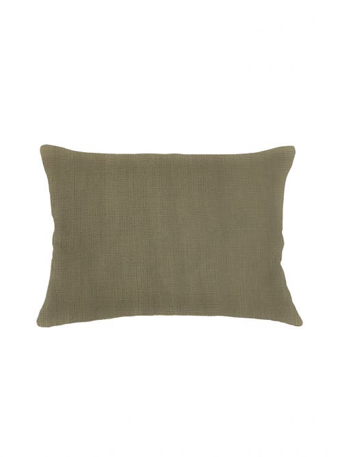 Anaya So Soft Linen Pillow Down Alternative Insert In Olive Green