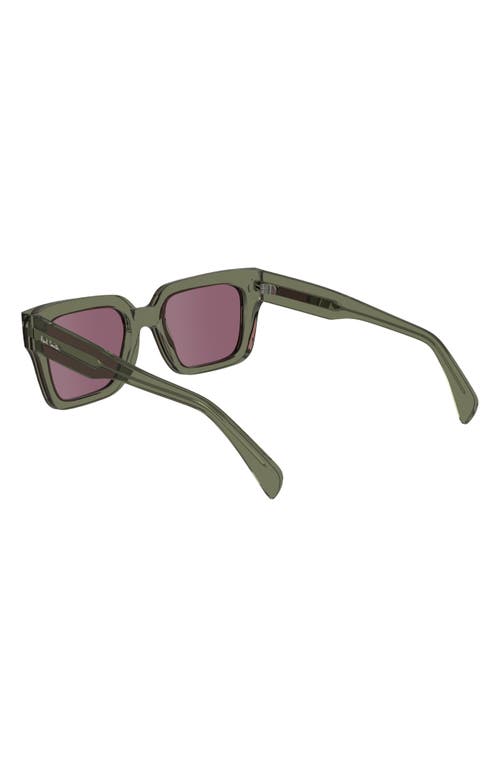 Paul Smith Kenton 52mm Rectangular Sunglasses In Khaki