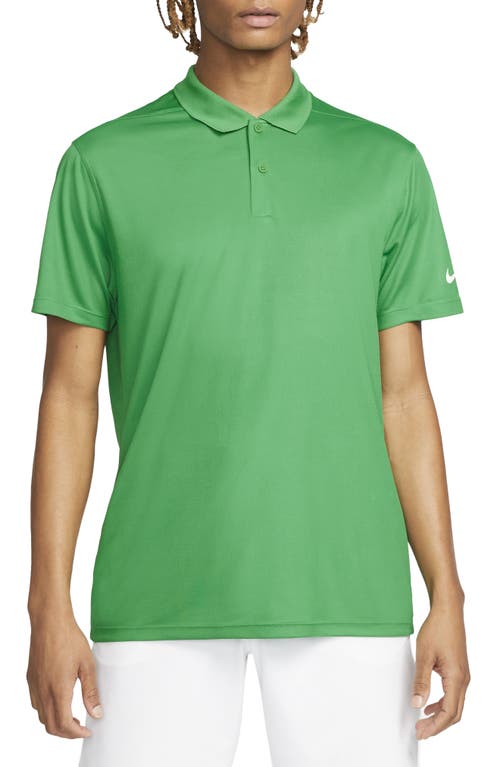 Shop Nike Golf Dri-fit Piqué Golf Polo In Classic Green/white