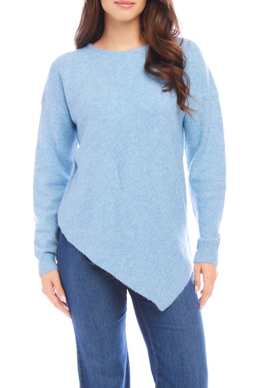 Shop Karen Kane Asymmetric Hem Sweater In Sky