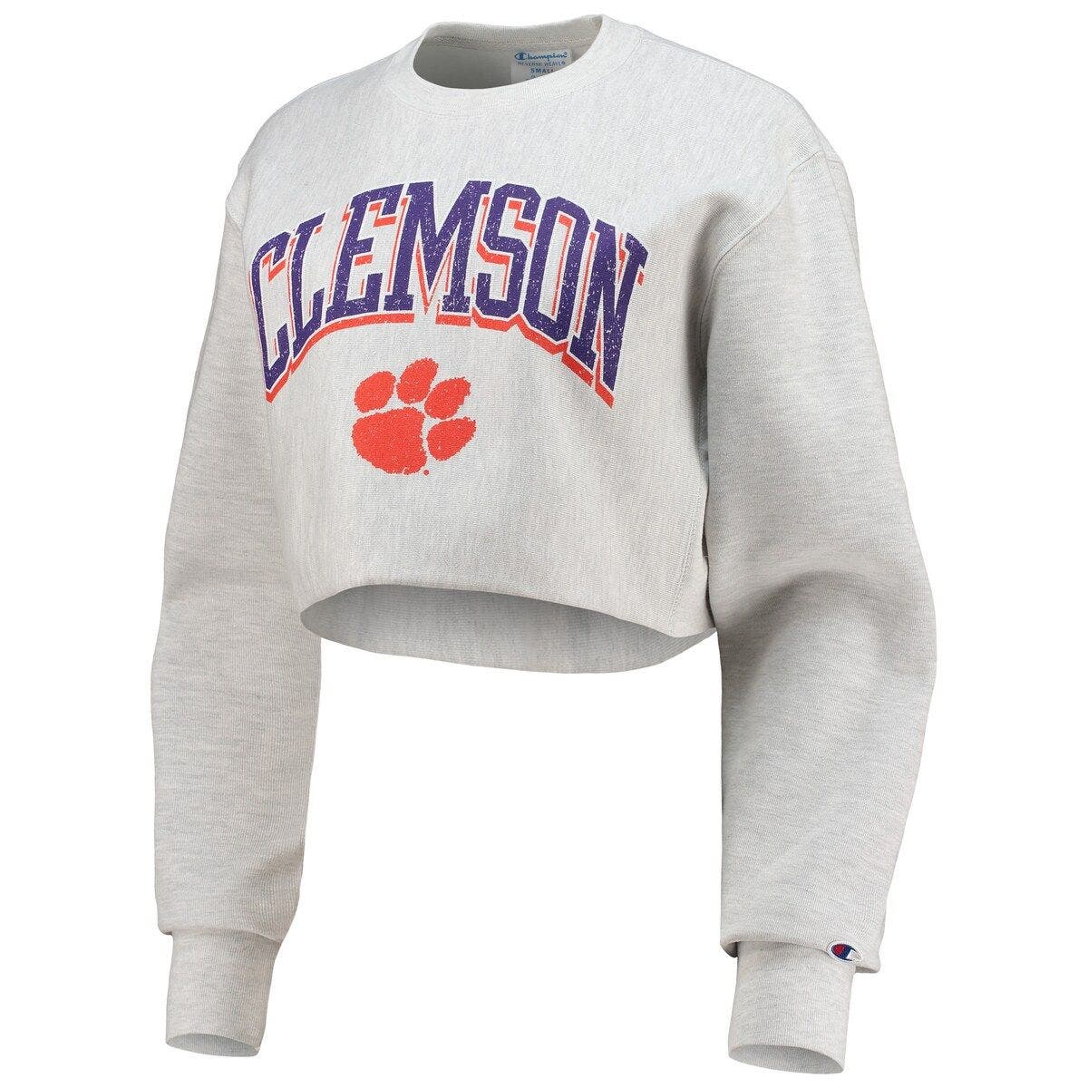 clemson reverse weave sweatshirt