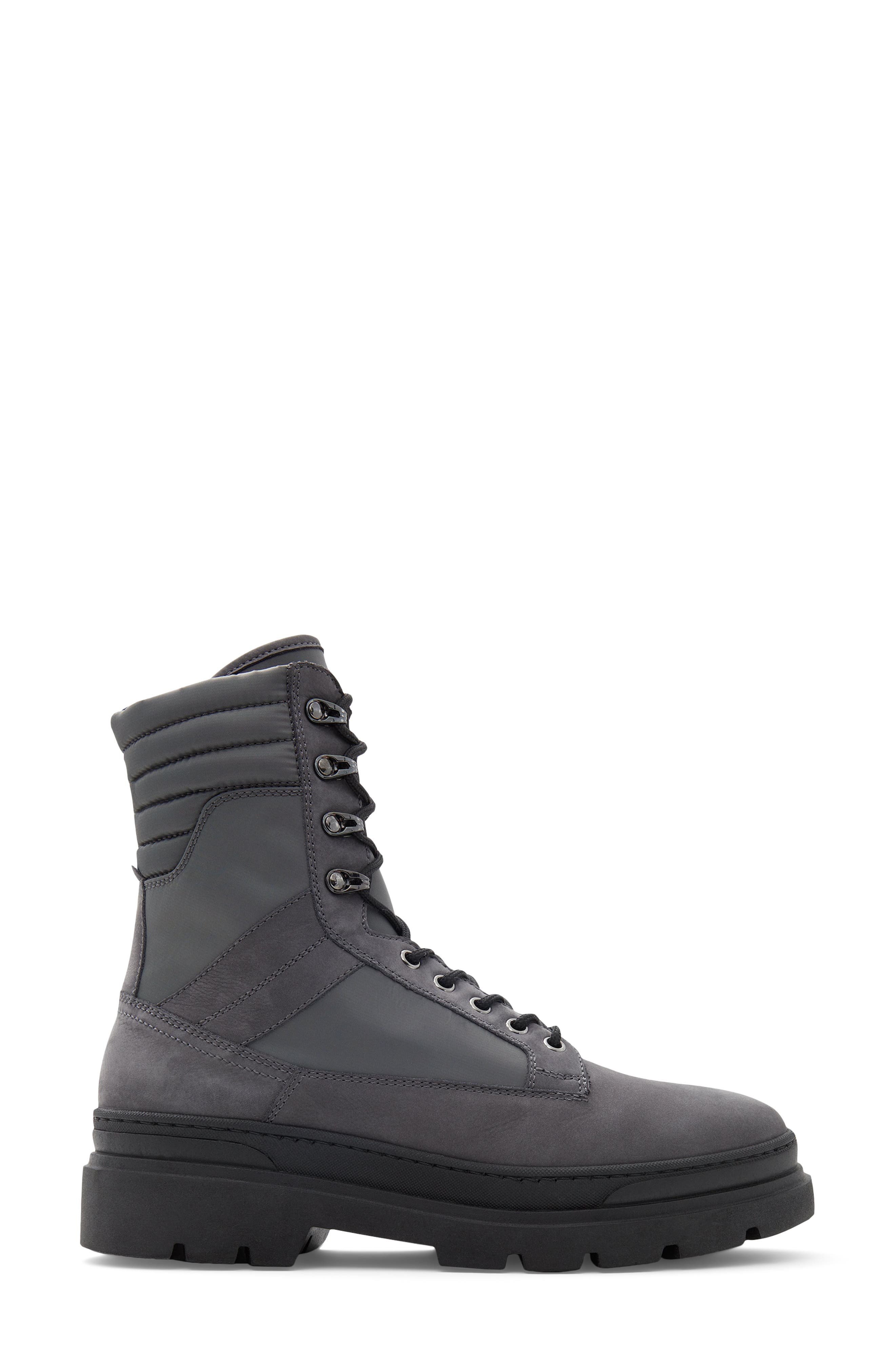 dark grey combat boots