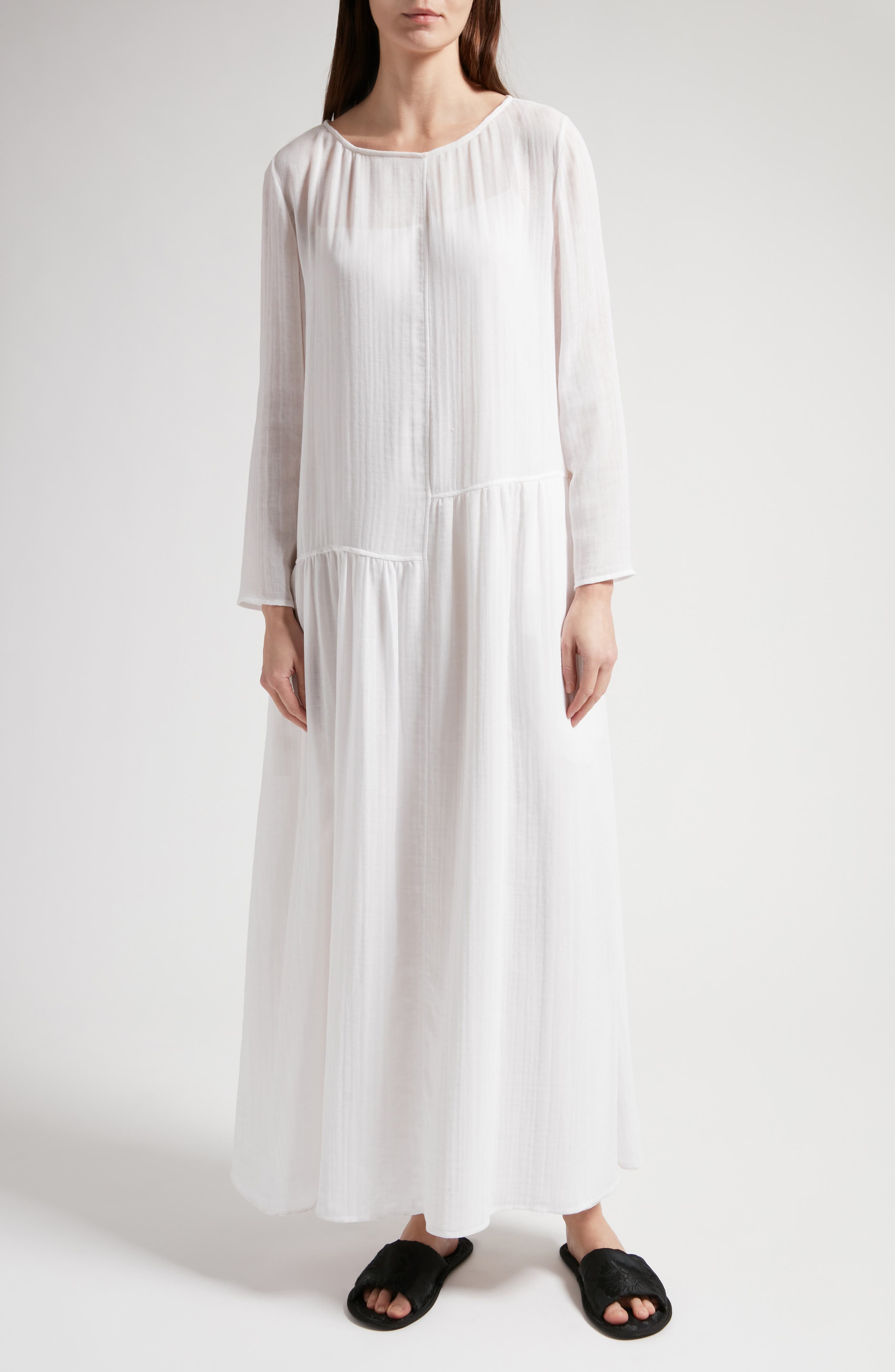 The Row Callas Long Sleeve Cotton Maxi Dress | Nordstrom