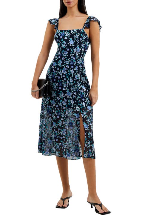 Black Chiffon Dress - Burnout Dress - Floral Velvet Mini Dress - Lulus