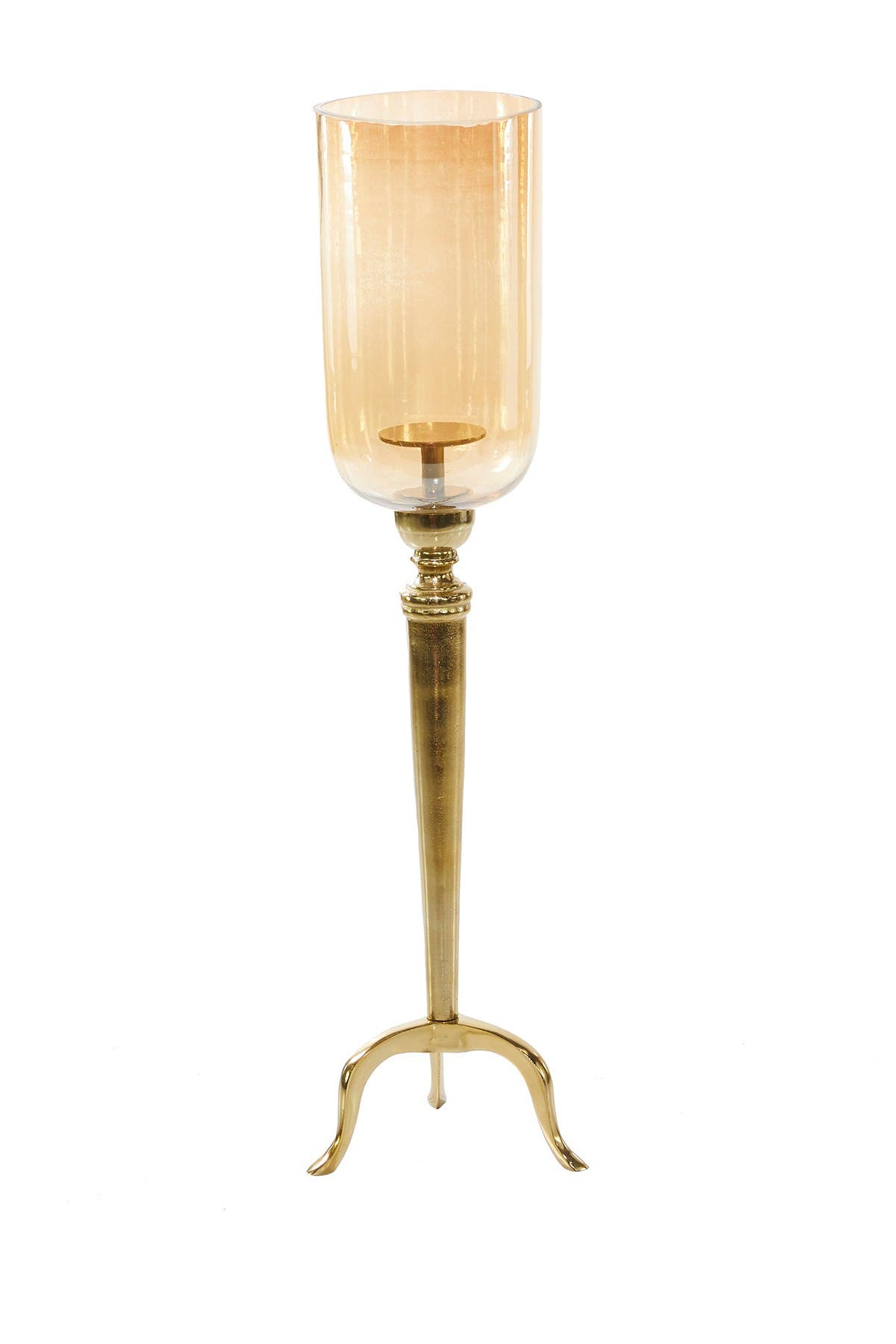 WILLOW ROW WILLOW ROW GOLDTONE ALUMINUM TRADITIONAL HURRICANE LAMP