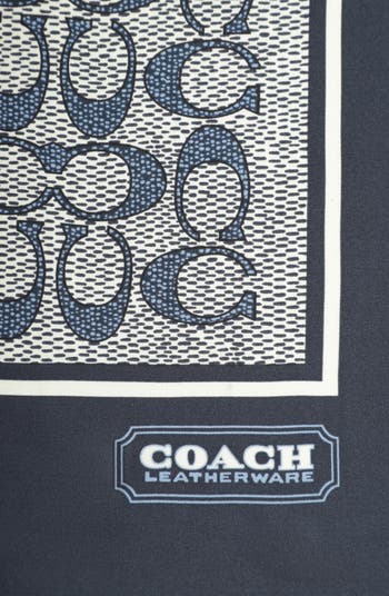 Coach monogram-print Silk Scarf - Grey