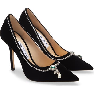Jimmy Choo Love Asymmetrical Pump, Black