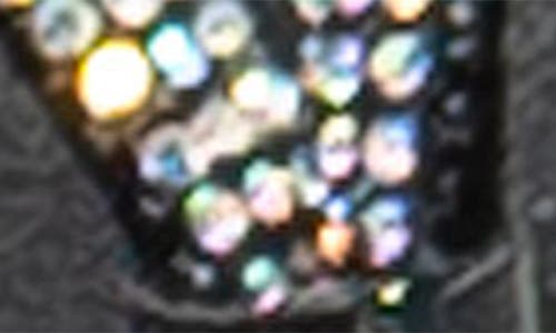 Chase & Chloe Chase And Chloe Rhinestone Kitten Heel Sandal In Black