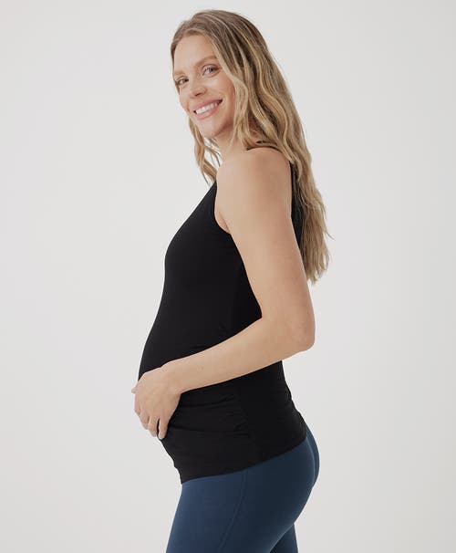Pact Organic Maternity Everyday Tank In Black