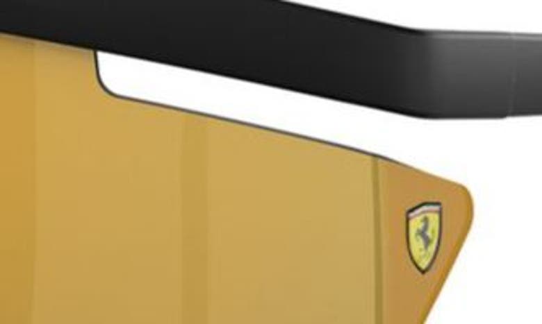 Scuderia Ferrari 140mm Irregular Shield Sunglasses In Matte Black