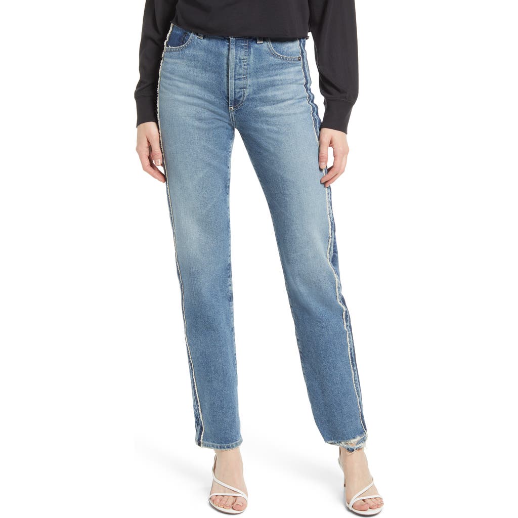 Ag Alexxis High Waist Release Seam Straight Leg Jeans In 18 Years Presto
