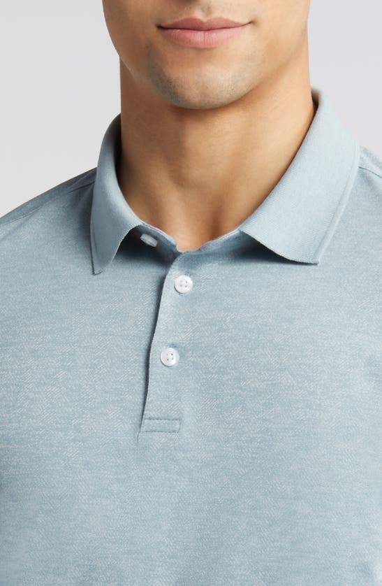 Shop Robert Barakett Maslany Herringbone Polo In Soft Teal